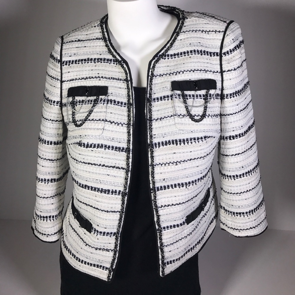 WHITE HOUSE BLACK MARKET 3/4 sleeve lined jacket